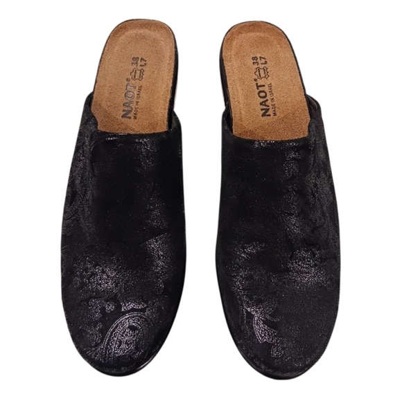 NAOT Eden Dream Lace Paisley Nubuck Mule Clog 38 - Picture 2 of 14